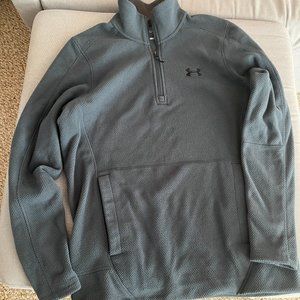 Under Armour Mens Sweater Like Quarter Zip Fleece, EUC, Size Small